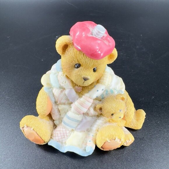 1997 Cherished Teddies Enesco Figurine Cant Bear To See You Under The Weather - Picture 1 of 7